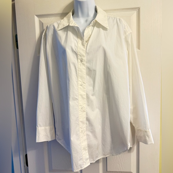 NWOT Theory Women's Classic White  Menswear Shirt size S - Picture 4 of 8